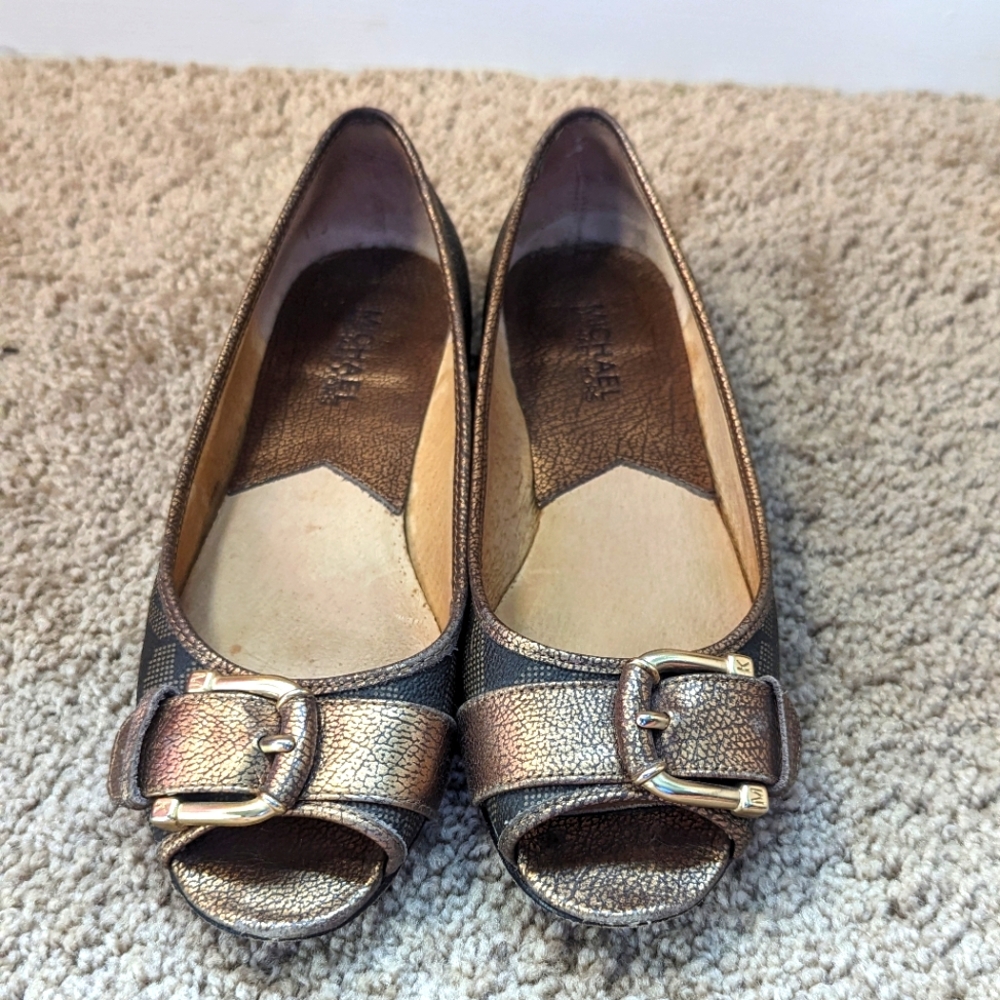 Michael Kors Peep Toe Flats